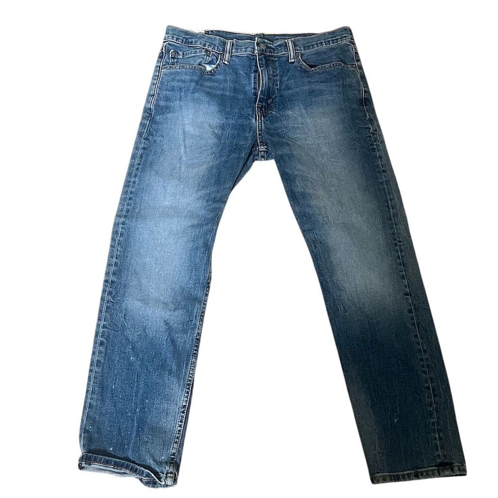 Levi's Vintage 502 Men's Blue Jeans W34 L27.5 Faded Distressed Denim